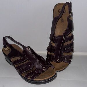 Clarks Women's Dark Brown Strappy Sandals